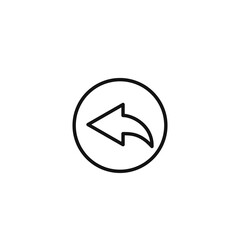 Back arrow icon. Reply icon. Undo arrow vector. Vector Illustration  for mobile concept and web design. 