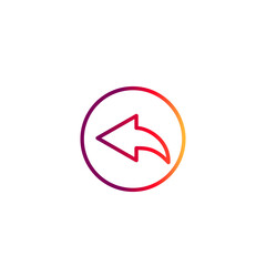 Back arrow icon. Reply icon. Undo arrow vector. Vector Illustration  for mobile concept and web design. 