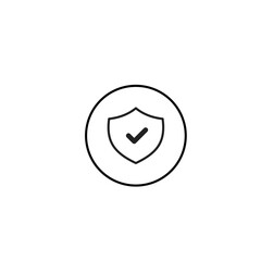 Shield check mark icon. Vector Illustration  for mobile concept and web design.