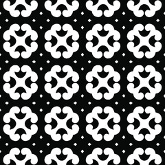 Geometric vector pattern with Black and white colors. Seamless abstract ornament for wallpapers and backgrounds.