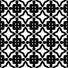 Geometric vector pattern with Black and white colors. Seamless abstract ornament for wallpapers and backgrounds.