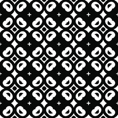 Geometric vector pattern with Black and white colors. Seamless abstract ornament for wallpapers and backgrounds.