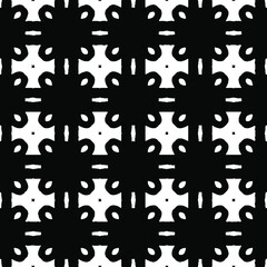 Geometric vector pattern with Black and white colors. Seamless abstract ornament for wallpapers and backgrounds.