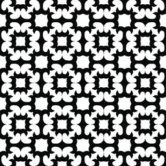 Geometric vector pattern with Black and white colors. Seamless abstract ornament for wallpapers and backgrounds.