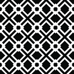 Geometric vector pattern with Black and white colors. Seamless abstract ornament for wallpapers and backgrounds.