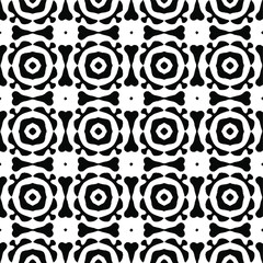 Geometric vector pattern with Black and white colors. Seamless abstract ornament for wallpapers and backgrounds.
