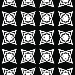 Geometric vector pattern with Black and white colors. Seamless abstract ornament for wallpapers and backgrounds.