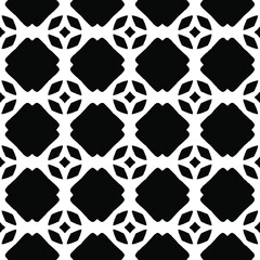 Geometric vector pattern with Black and white colors. Seamless abstract ornament for wallpapers and backgrounds.