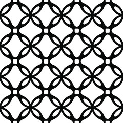 Naklejka premium Geometric vector pattern with Black and white colors. Seamless abstract ornament for wallpapers and backgrounds.