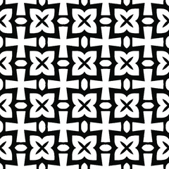 Geometric vector pattern with Black and white colors. Seamless abstract ornament for wallpapers and backgrounds.