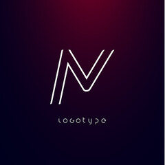 Futurism style letter M. Minimalist type for modern futuristic logo, elegant cyber tech monogram, digital device and hud graphic. Minimal style symbol, vector design