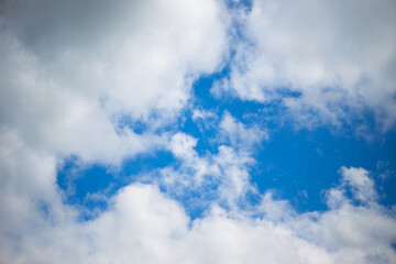 cloud against the blue sky