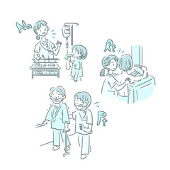 医療従事者の仕事（看護師・理学療法士・診療放射線技師）