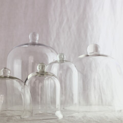 
glass bell, white background