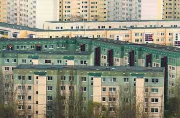 Sea of houses, section of a housing estate in Berlin-Marzahn