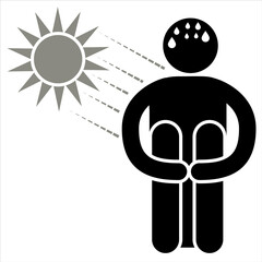 Heliophobia. Phobia fear of the sun also afraid of bright, indoor light.