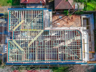 Construction of Brick house in Sydney NSW Australian Suburbia 