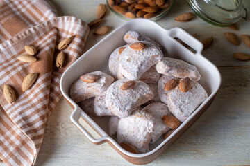 Traditional Kavala cookies with almond