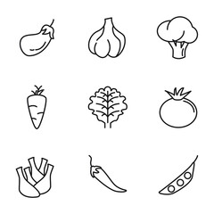 Vegetables icon. symbol set symbol vector elements for infographic web.