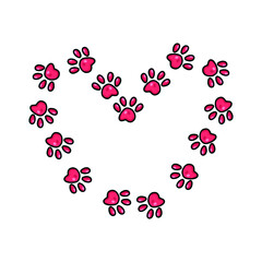 heart from paws