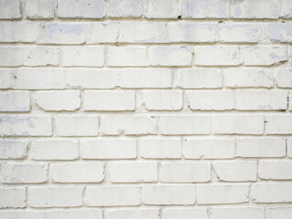 White brick wall background close up