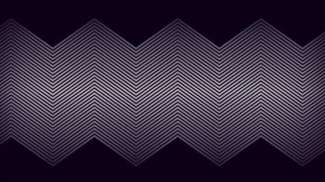 Animation of thin white parallel zigzag lines slowly scrolling over black background