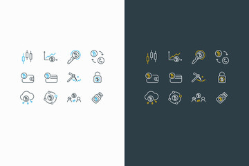 set of vector Cryptocurrency Icons
