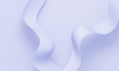 Abstract gentle light background with ribbons. 3d rendering