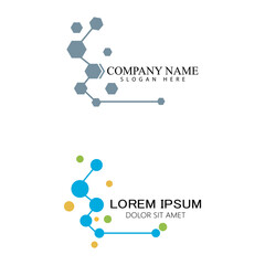 Molecule symbol logo template vector illustration design
