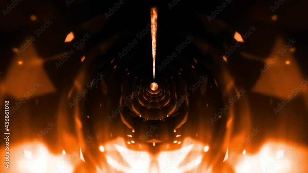 Poster abstract flame fire energy 3d hall. vortex energy flows in modern seamless loop animation. abstract 