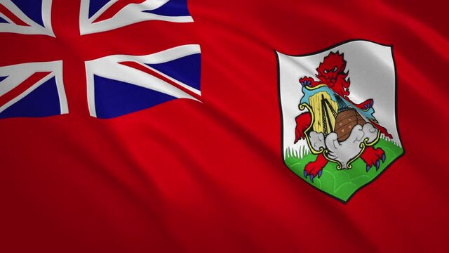Bermuda - Waving Flag Video Background