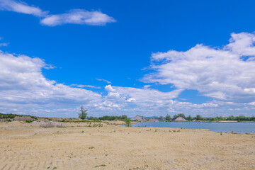dredge lake in germany between eich and ibersheim