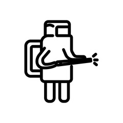 Personal protection gear line icon. essential for corona virus workers. protection symbol. simple illustration. Editable stroke. Design template vector