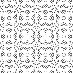 Geometric vector pattern with Black and white colors. Seamless abstract ornament for wallpapers and backgrounds.