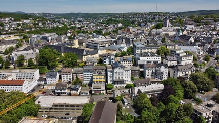 Obraz premium Universität Siegen am Unteren Schloss und Krönchen bzw. Nikolaikirche
