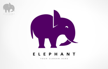 Elephant logo vector. Animal design.