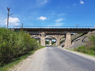 Railway viaduct over the road