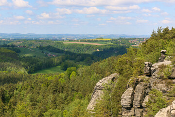 Sächsische Schweiz - Blick vom Rauenstein Richtung Erzgebirge