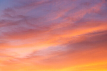 Beautiful color light sky with cloud background from sunset
