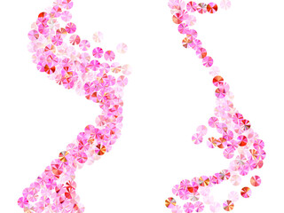 Rose gold beads confetti scatter vector background. Birthday anniversary greeting card background.