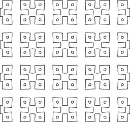 Geometric vector pattern with Black and white colors. abstract ornament for wallpapers and backgrounds.