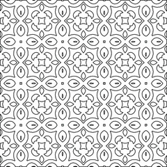 Geometric vector pattern with Black and white colors. abstract ornament for wallpapers and backgrounds.