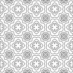 Geometric vector pattern with Black and white colors. abstract ornament for wallpapers and backgrounds.
