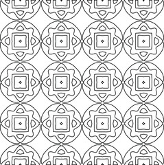 Geometric vector pattern with Black and white colors. abstract ornament for wallpapers and backgrounds.