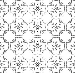 Geometric vector pattern with Black and white colors. abstract ornament for wallpapers and backgrounds.