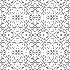 Geometric vector pattern with Black and white colors. abstract ornament for wallpapers and backgrounds.