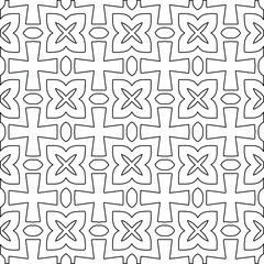Geometric vector pattern with Black and white colors. abstract ornament for wallpapers and backgrounds.