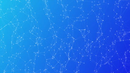 อนาคตนามธรรม - เทคโนโลยีโมเลกุลที่มีรูปทรงหลายเหลี่ยมบนพื้นหลังสีน้ำเงินเข้ม
