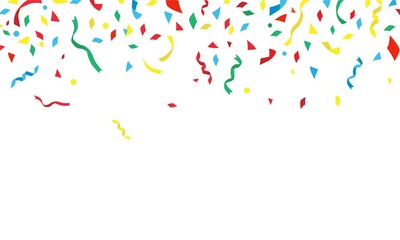 紙吹雪・パーティーの背景、フレームデザイン素材