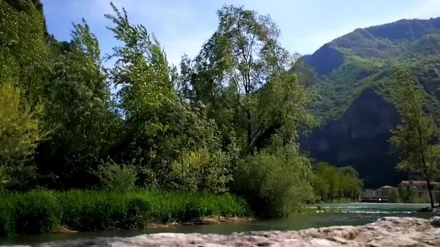 Brenta river timelapse at Valstagna, Vicenza - Italy